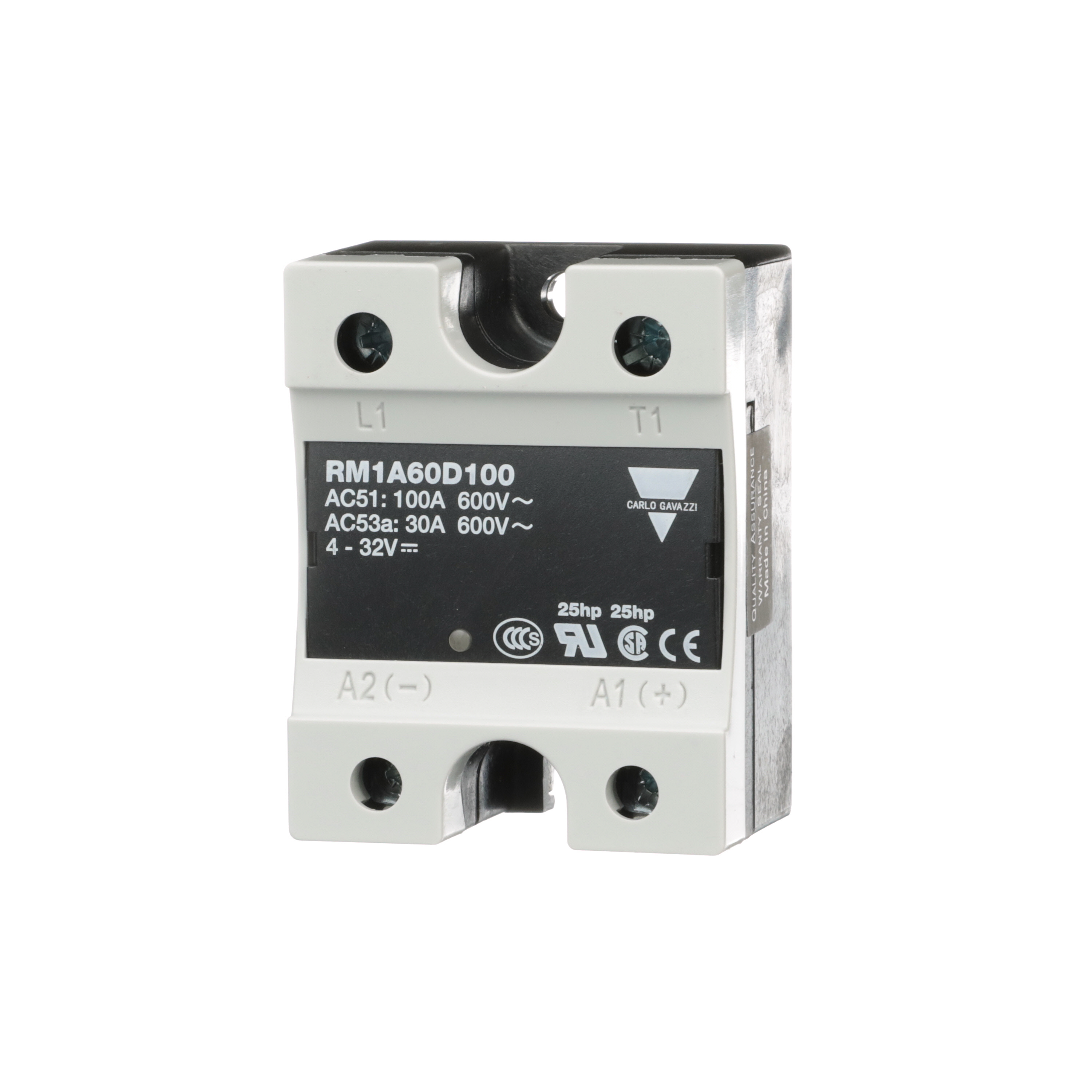 Carlo Gavazzi Solid State Relay; 1-NO; 5-24VAC/DC IN; 42-660VAC OUT; Panel Mount; Zero Crossing; LED; Fingersafe